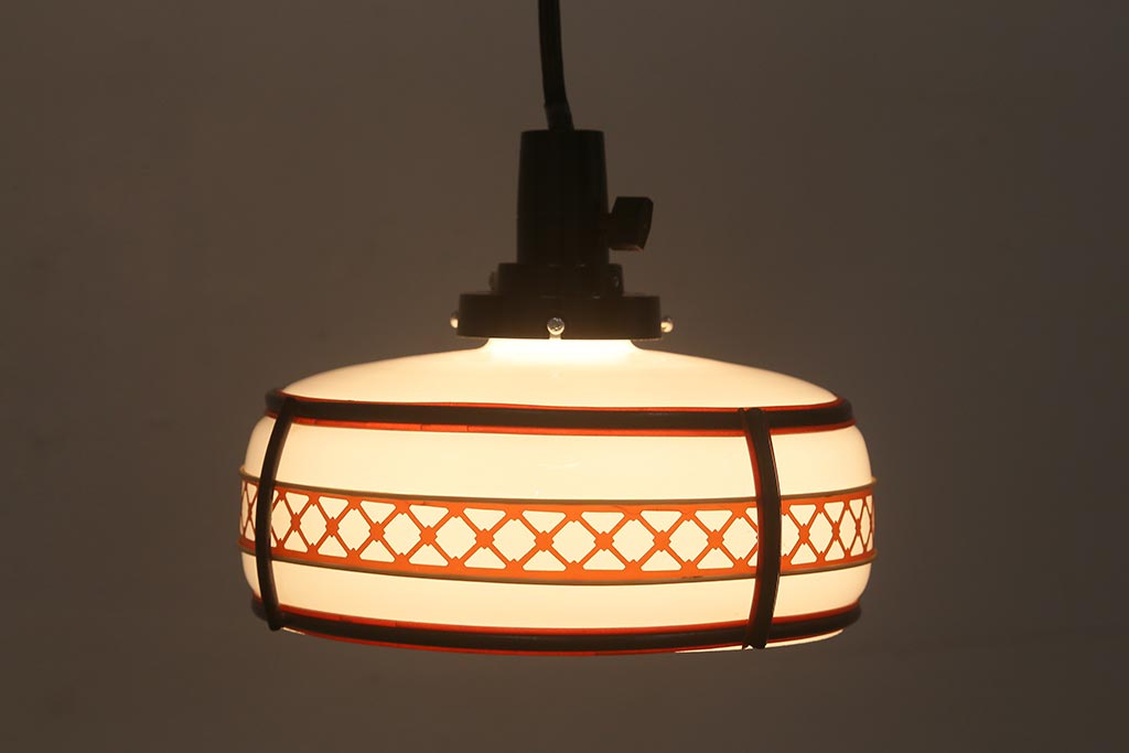 レトロ照明　和の雰囲気高まるペンダントライト(電笠、シェード、天井照明)(R-042730)