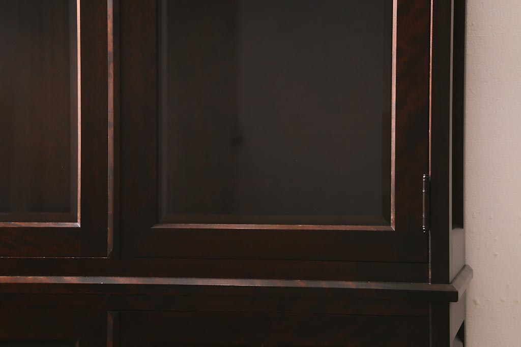 中古　北海道民芸家具　OM158　品のある空間づくりにおすすめな飾り棚(収納棚、キャビネット)(定価約めな飾り棚(収納棚、キャビネット)(定価約30万円)(R-042756)