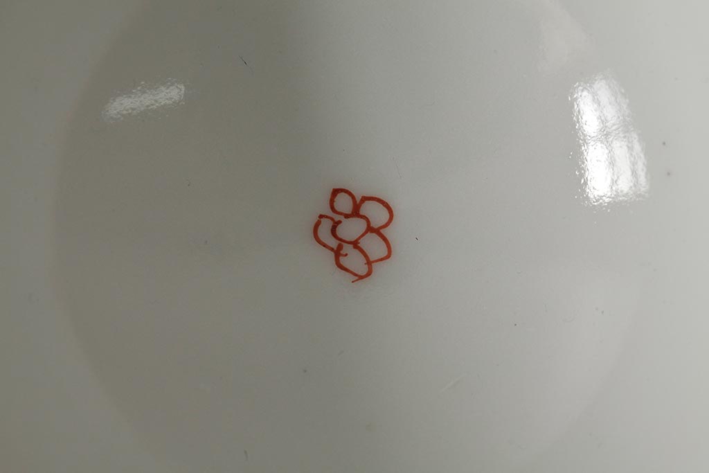 明治大正期　色絵染付蓋茶碗2客セット(和食器)(R-042810)