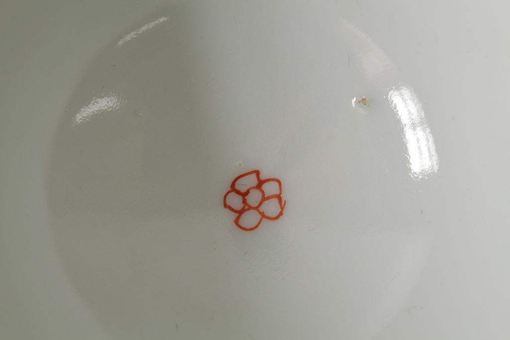 明治大正期　色絵染付蓋茶碗2客セット(和食器)(R-042811)
