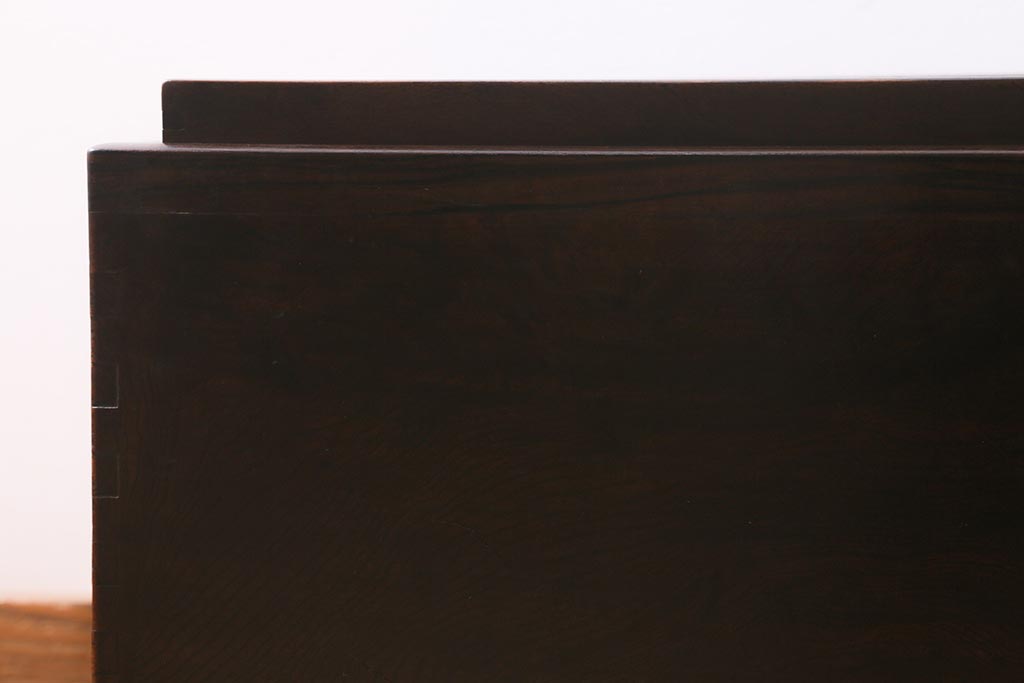 アンティーク家具　明治大正　ケヤキ材　美しい杢目が魅力の長火鉢(木製火鉢)(R-042813)