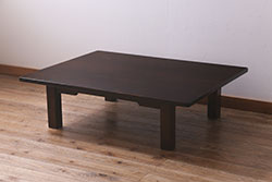 フランスビンテージ　ロココスタイル　おしゃれなパーケット天板のセンターテーブル(ローテーブル、リビングテーブル、ソファテーブル、ヴィンテージ)(R-056907)