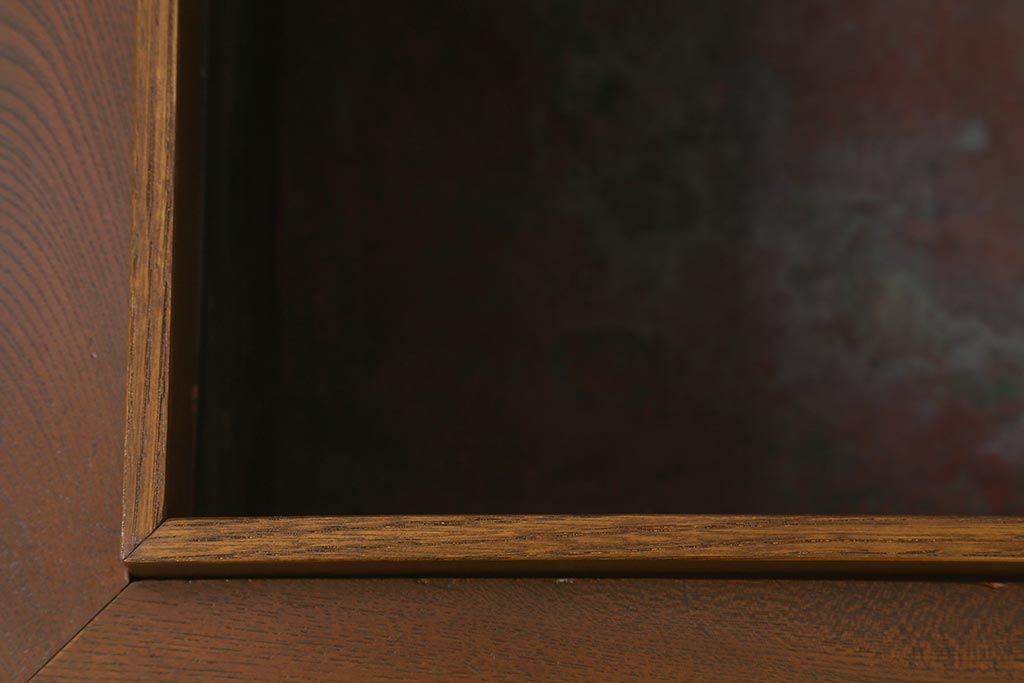アンティーク雑貨　和製アンティーク　総欅材　杢目が美しい関西長火鉢(囲炉裏、長火鉢)(R-042852)