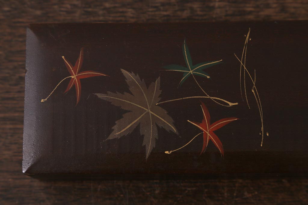 アンティーク雑貨　昭和初期　蒔絵　文箱2点セット(漆器、収納箱)(R-042868)