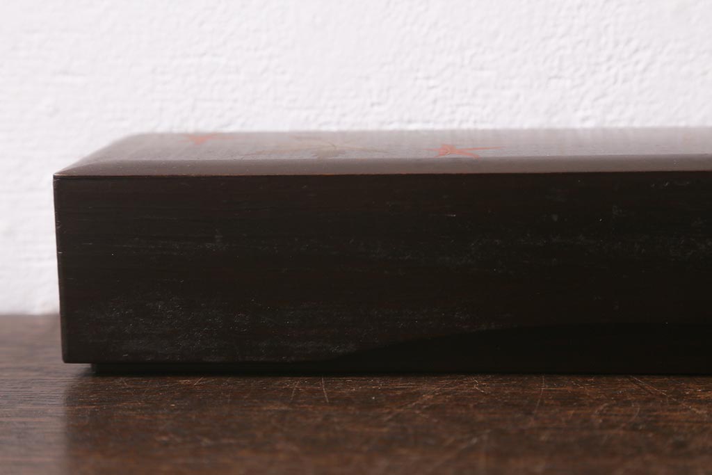 アンティーク雑貨　昭和初期　蒔絵　文箱2点セット(漆器、収納箱)(R-042868)
