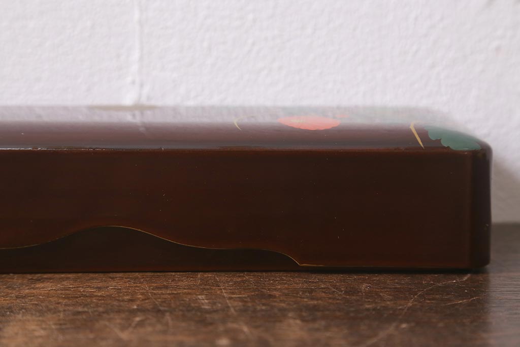 アンティーク雑貨　昭和初期　蒔絵　文箱2点セット(漆器、収納箱)(R-042868)