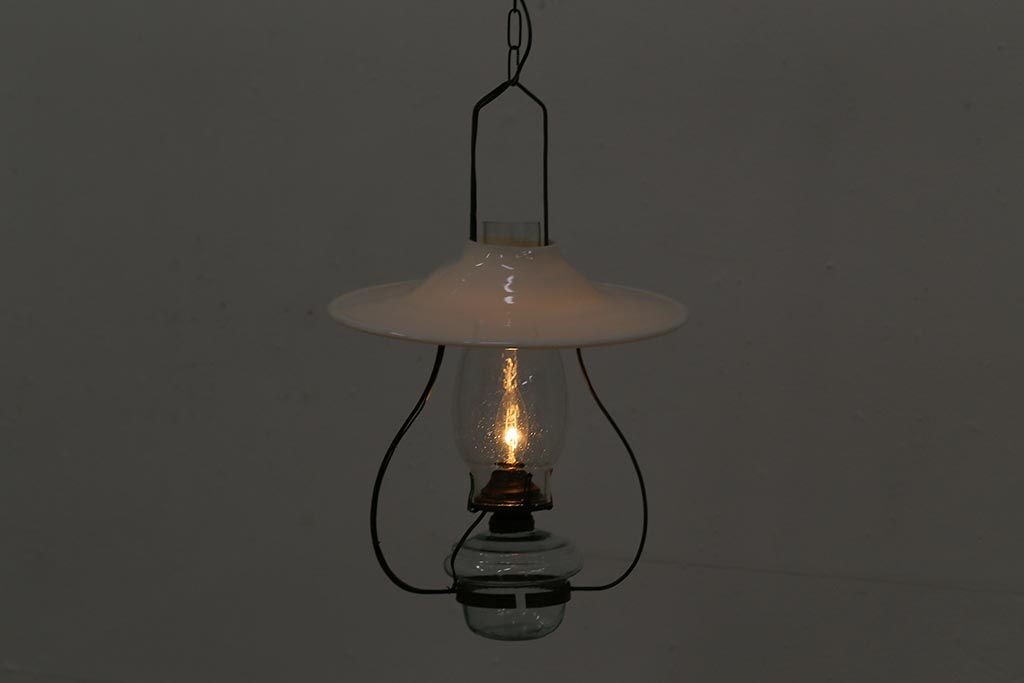アンティーク照明 明治期 電気式リメイク レトロな佇まいが魅力のランタン型ランプ(ペンダントライト、吊り下げ照明、天井照明)(R-042876) |  ラフジュ工房