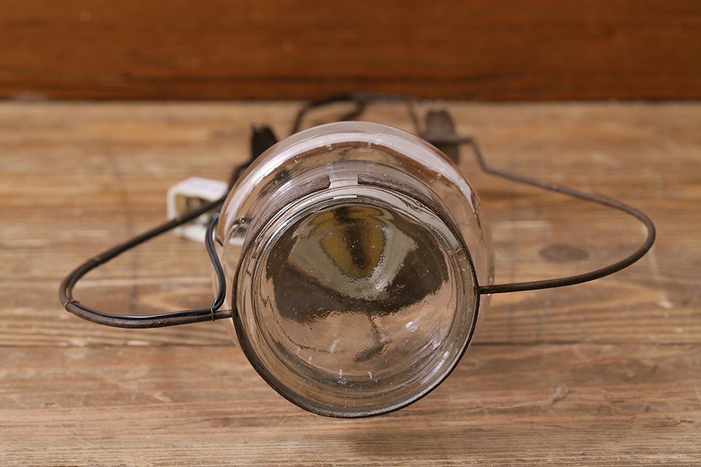 アンティーク照明　明治期　電気式リメイク　レトロな佇まいが魅力のランタン型ランプ(ペンダントライト、吊り下げ照明、天井照明)(R-042877)