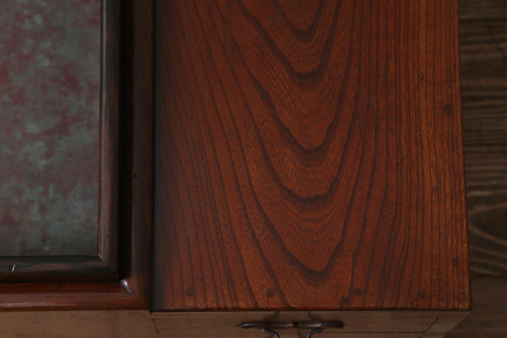 アンティーク雑貨　和製アンティーク　ケヤキ材　漆塗り　上品な和の空間を演出する長火鉢(木製火鉢、火鉢)(R-042884)