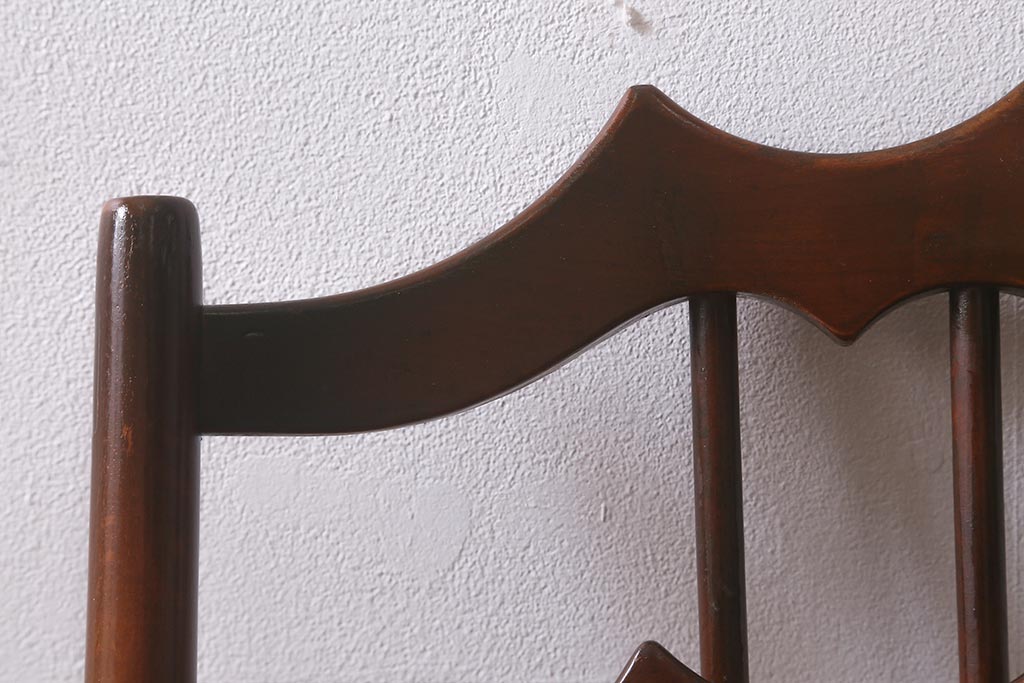 ヴィンテージ家具　イギリスビンテージ　ERCOL(アーコール)　希少!洗練されたデザインのラダーバックチェア(ダイニングチェア、椅子)(R-042956)