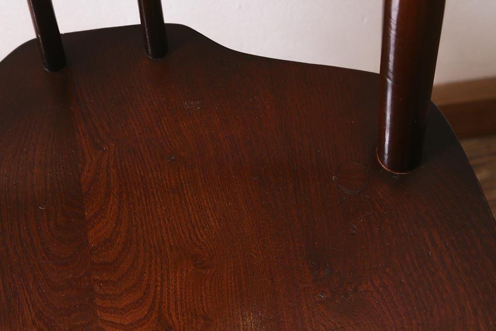 ヴィンテージ家具　イギリスビンテージ　ERCOL(アーコール)　希少!洗練されたデザインのラダーバックチェア(ダイニングチェア、椅子)(R-042956)