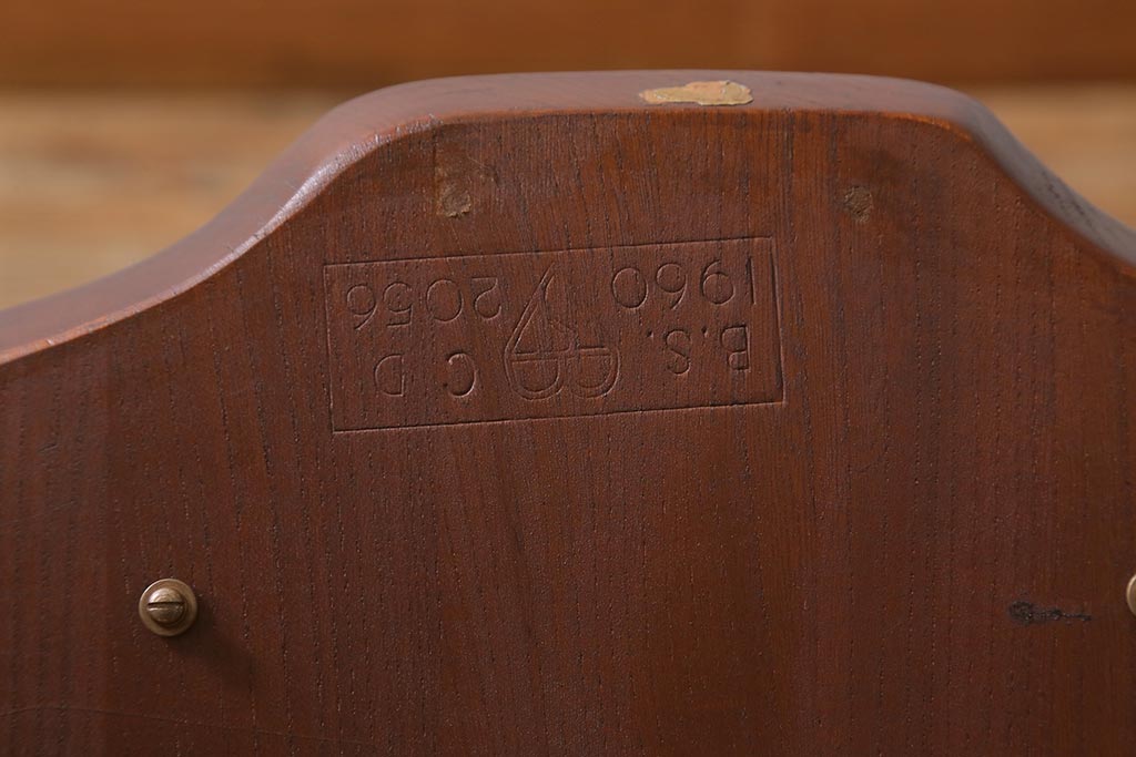ヴィンテージ家具　イギリスビンテージ　ERCOL(アーコール)　希少!洗練されたデザインのラダーバックチェア(ダイニングチェア、椅子)(R-042958)
