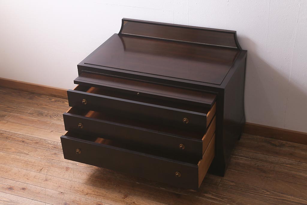 在庫未使用品　IDC大塚家具　ヘンレドン(HENREDON)　Barbara Barry　B8003-06　WN　ナイトテーブル(チェスト)(定価約75万円)(R-042975)