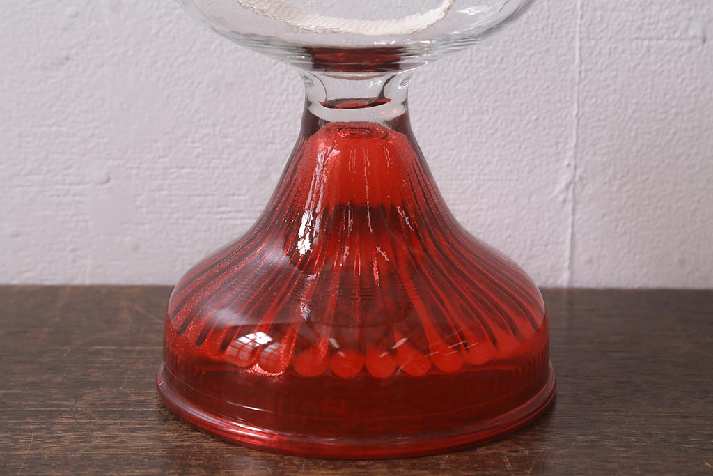 ヴィンテージ雑貨 アメリカビンテージ 赤いガラスがアクセントのオイル
