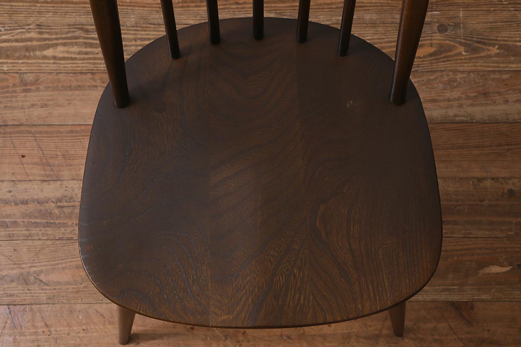 ヴィンテージ家具　ERCOL(アーコール)　クッション付き　カントリースタイルにも合うクエーカーチェア(椅子、ビンテージ)(R-042989)