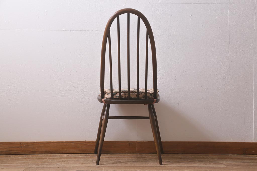 ヴィンテージ家具　ERCOL(アーコール)　クッション付き　カントリースタイルにも合うクエーカーチェア(椅子、ビンテージ)(R-042992)