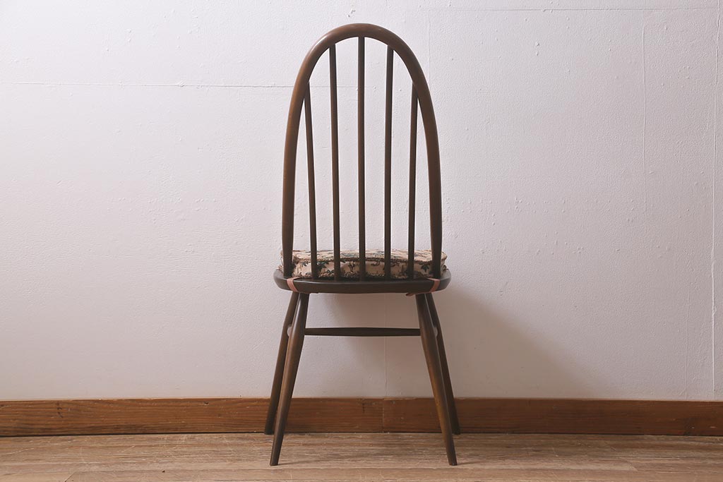 ヴィンテージ家具　ERCOL(アーコール)　クッション付き　カントリースタイルにも合うクエーカーチェア(椅子、ビンテージ)(R-042992)