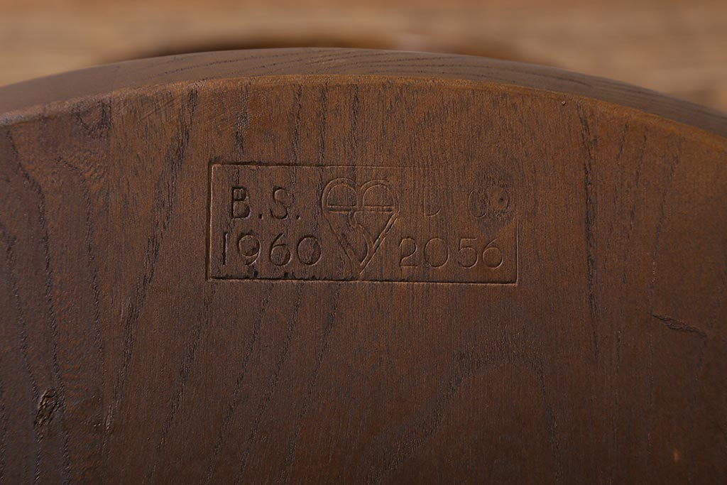 ヴィンテージ家具　ERCOL(アーコール)　クッション付き　カントリースタイルにも合うクエーカーチェア(椅子、ビンテージ)(R-042992)