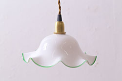昭和レトロ　戦前　昔懐かしいデザインの平笠照明2個セット(吊り下げ照明、ペンダントライト)(1)