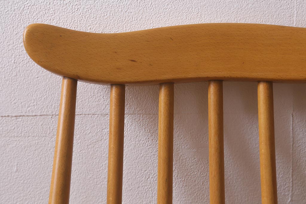 ヴィンテージ家具　イギリスビンテージ　ERCOL(アーコール)　ゴールドスミス　ナチュラルな木色のチェア (ダイニングチェア、椅子)(R-043028)