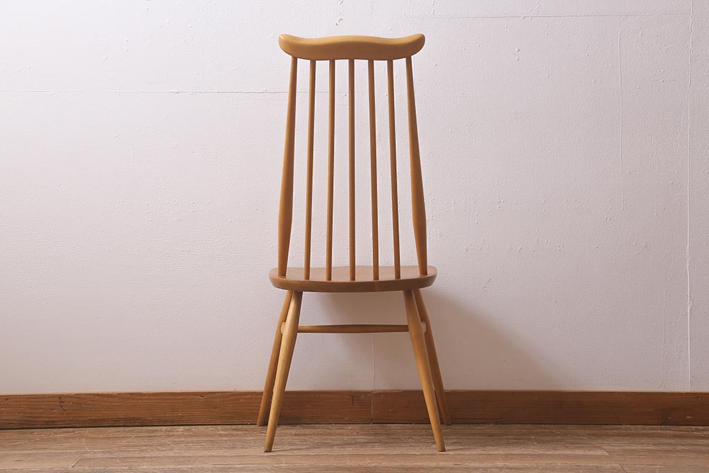 ヴィンテージ家具　イギリスビンテージ　ERCOL(アーコール)　ゴールドスミス　ナチュラルな木色のチェア (ダイニングチェア、椅子)(R-043028)