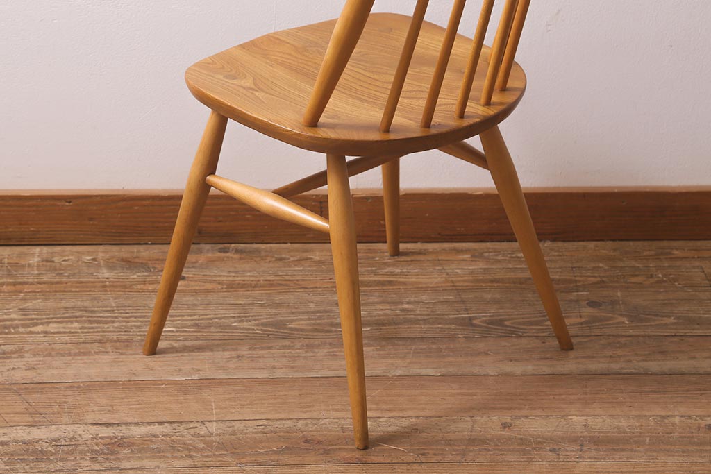 ヴィンテージ家具　イギリスビンテージ　ERCOL(アーコール)　ゴールドスミス　ナチュラルな木色のチェア (ダイニングチェア、椅子)(R-043028)