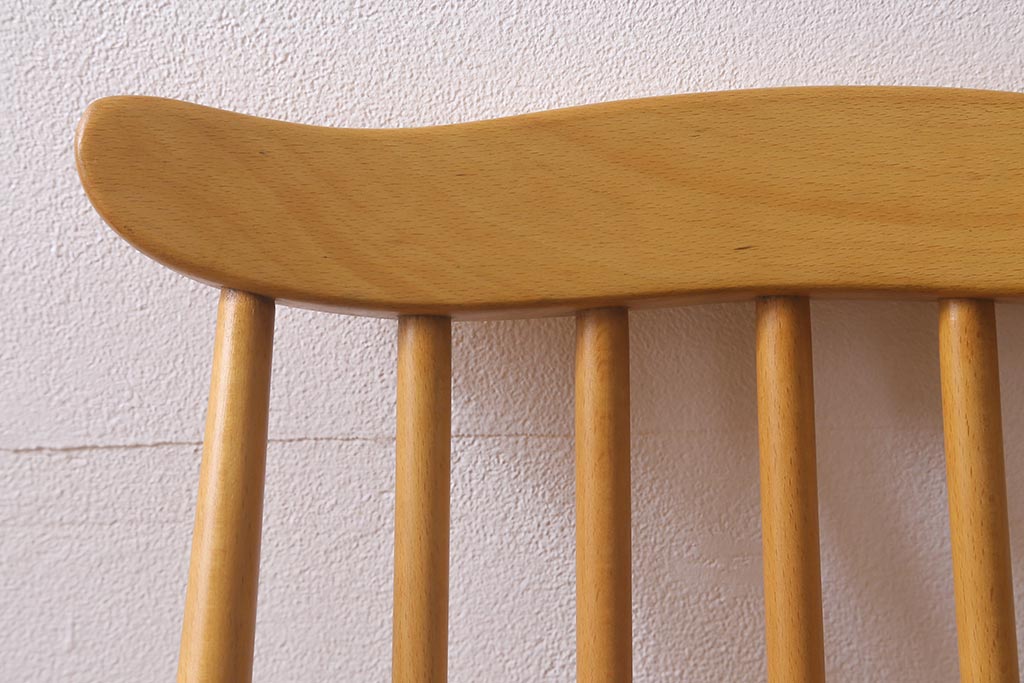 ヴィンテージ家具　イギリスビンテージ　ERCOL(アーコール)　ゴールドスミス　ナチュラルな木色のチェア (ダイニングチェア、椅子)(R-043029)