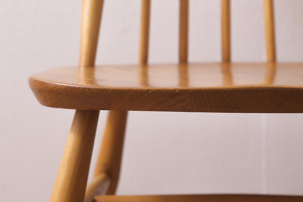ヴィンテージ家具　イギリスビンテージ　ERCOL(アーコール)　ゴールドスミス　ナチュラルな木色のチェア (ダイニングチェア、椅子)(R-043029)