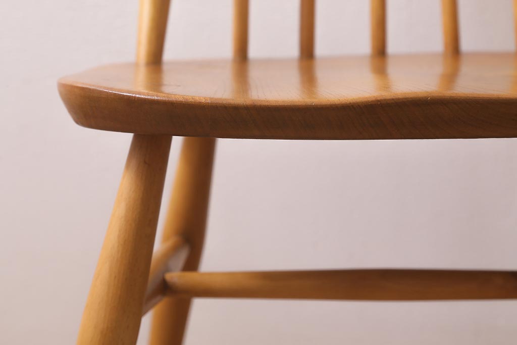 ヴィンテージ家具　イギリスビンテージ　ERCOL(アーコール)　ゴールドスミス　ナチュラルな木色のチェア (ダイニングチェア、椅子)(R-043030)