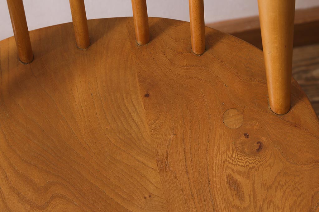 ヴィンテージ家具　イギリスビンテージ　ERCOL(アーコール)　ゴールドスミス　ナチュラルな木色のチェア (ダイニングチェア、椅子)(R-043031)