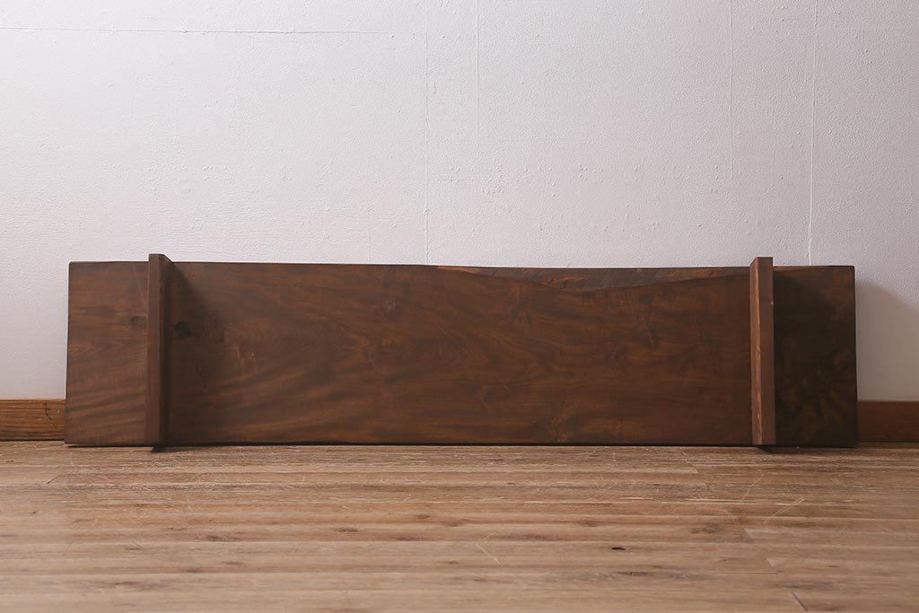 アンティーク家具　大正昭和初期　楓(カエデ)一枚板　大振りなサイズの裁ち板(ローテーブル、作業台、飾り台、陳列台)(R-043037)