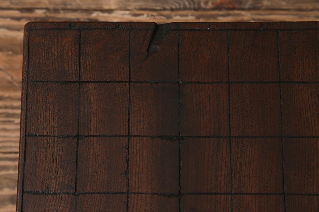 アンティーク雑貨 明治大正期 総ケヤキ材 はっきりとした木目が印象的