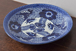 幕末明治期　瑠璃釉金彩五寸皿3枚セット(中皿)(R-044624)