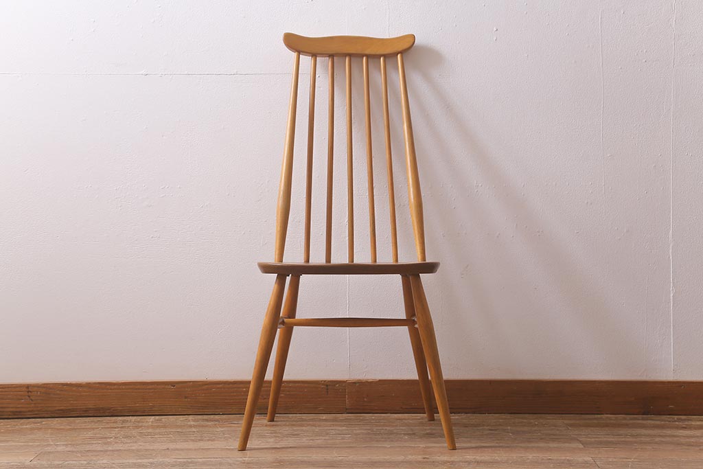 ヴィンテージ家具　イギリスビンテージ　ERCOL(アーコール)　ゴールドスミス　ナチュラルな木色が魅力のチェア (ダイニングチェア、椅子)(R-043077)