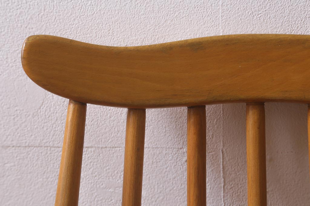 ヴィンテージ家具　イギリスビンテージ　ERCOL(アーコール)　ゴールドスミス　ナチュラルな木色が魅力のチェア (ダイニングチェア、椅子)(R-043077)