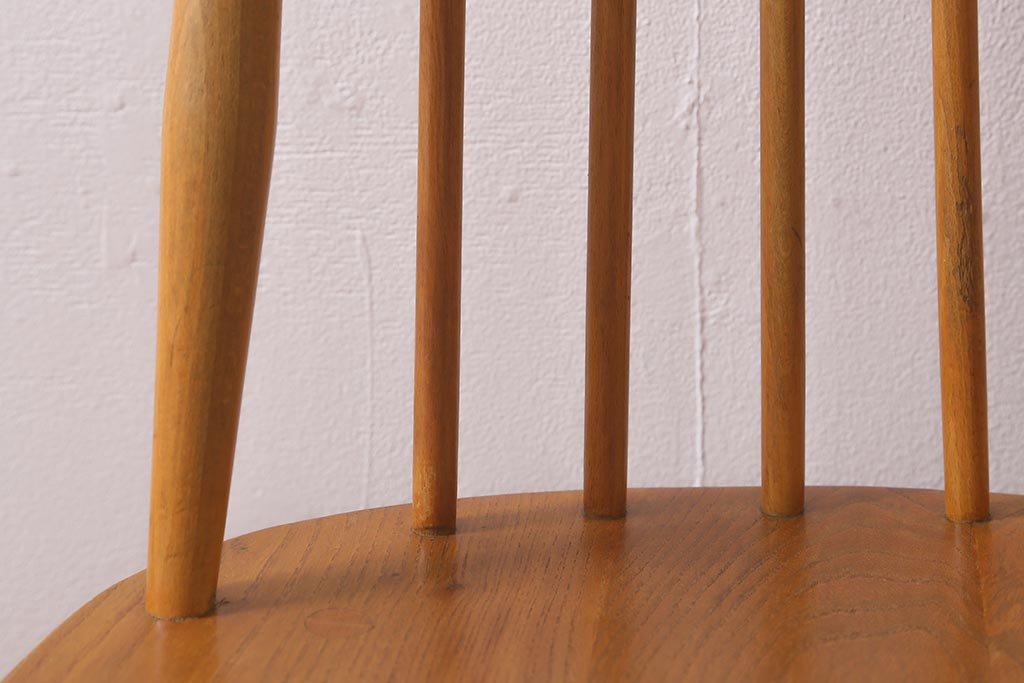 ヴィンテージ家具　イギリスビンテージ　ERCOL(アーコール)　ゴールドスミス　ナチュラルな木色が魅力のチェア (ダイニングチェア、椅子)(R-043077)