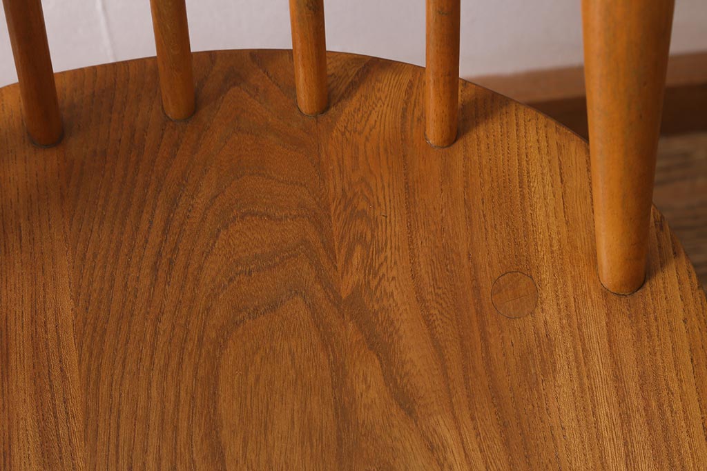 ヴィンテージ家具　イギリスビンテージ　ERCOL(アーコール)　ゴールドスミス　ナチュラルな木色が魅力のチェア (ダイニングチェア、椅子)(R-043077)