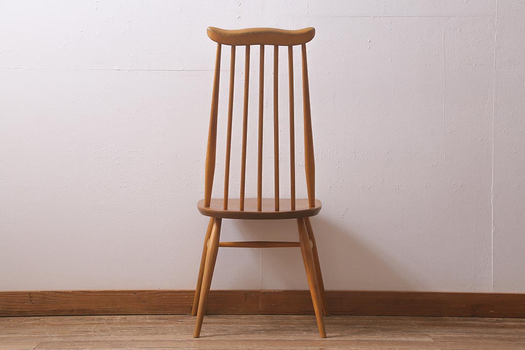 ヴィンテージ家具　イギリスビンテージ　ERCOL(アーコール)　ゴールドスミス　ナチュラルな木色が魅力のチェア (ダイニングチェア、椅子)(R-043077)