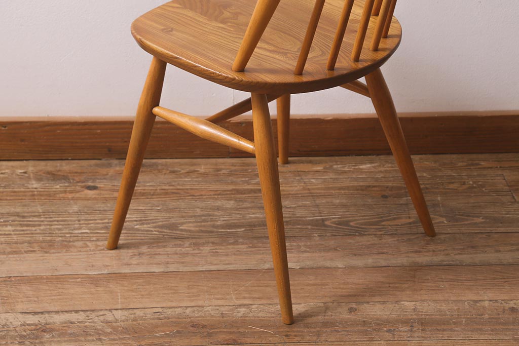 ヴィンテージ家具　イギリスビンテージ　ERCOL(アーコール)　ゴールドスミス　ナチュラルな木色が魅力のチェア (ダイニングチェア、椅子)(R-043077)