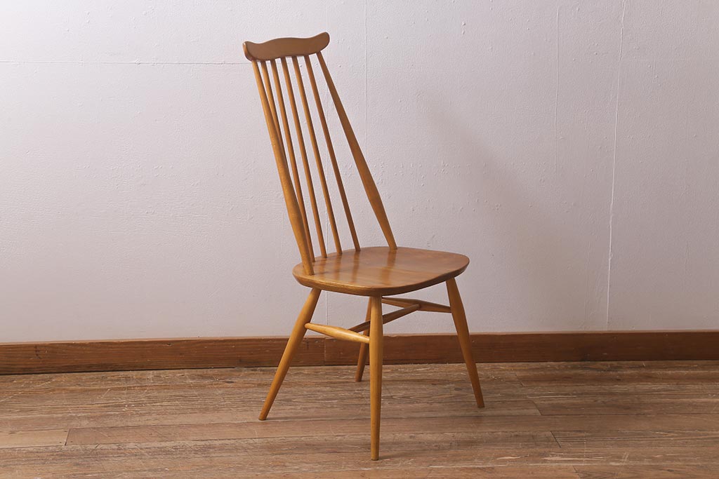 イギリスビンテージ　ERCOL(アーコール)　ゴールドスミス　ナチュラルスタイルにぴったりのチェア(椅子)(R-043078)