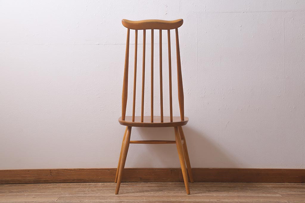 イギリスビンテージ　ERCOL(アーコール)　ゴールドスミス　ナチュラルスタイルにぴったりのチェア(椅子)(R-043078)