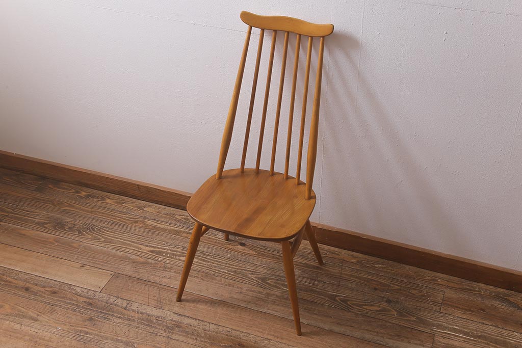 イギリスビンテージ　ERCOL(アーコール)　ゴールドスミス　ナチュラルスタイルにぴったりのチェア(椅子)(R-043079)