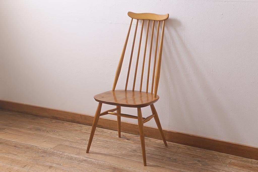 イギリスビンテージ　ERCOL(アーコール)　ゴールドスミス　ナチュラルスタイルにぴったりのチェア(椅子)(R-043080)