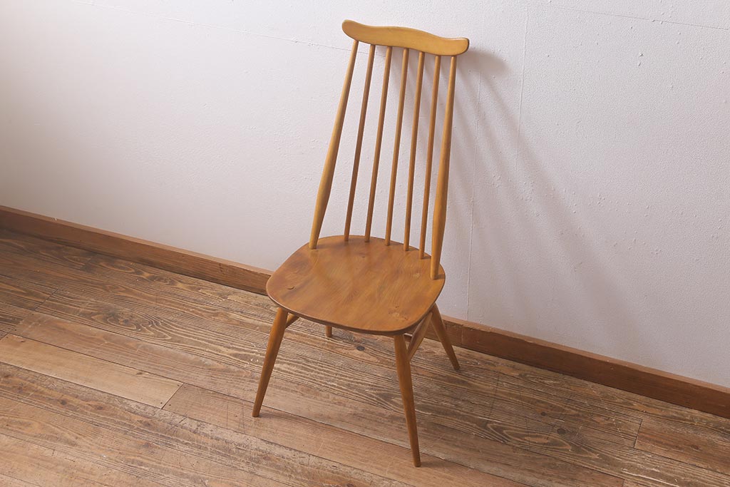 イギリスビンテージ　ERCOL(アーコール)　ゴールドスミス　ナチュラルスタイルにぴったりのチェア(椅子)(R-043080)