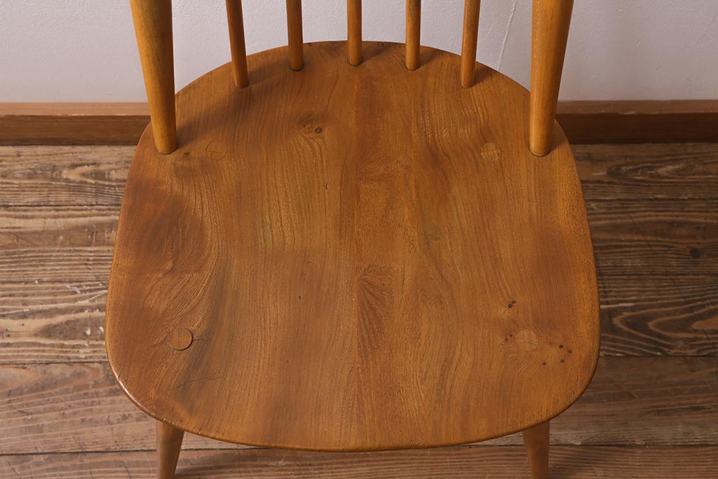 イギリスビンテージ　ERCOL(アーコール)　ゴールドスミス　ナチュラルスタイルにぴったりのチェア(椅子)(R-043080)