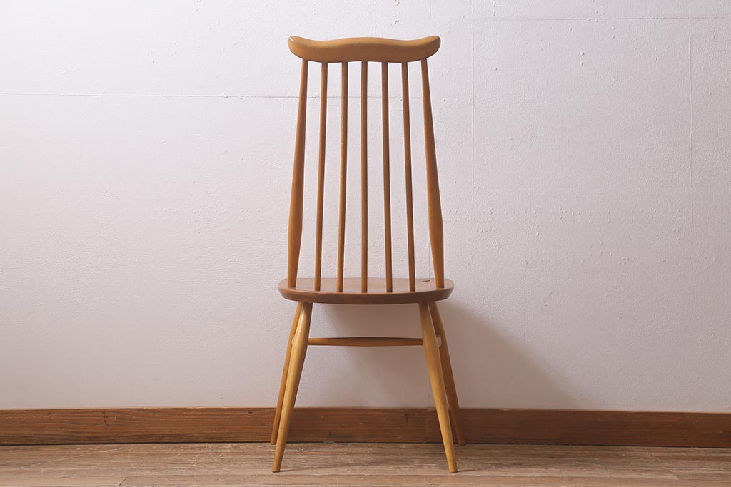 イギリスビンテージ　ERCOL(アーコール)　ゴールドスミス　ナチュラルスタイルにぴったりのチェア(椅子)(R-043080)