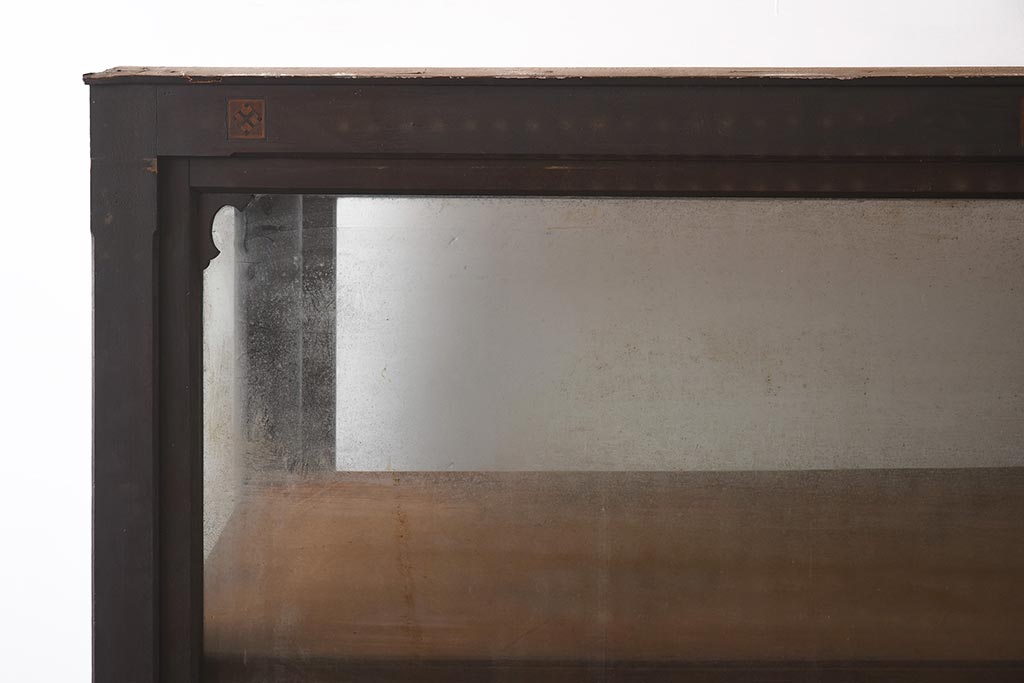 アンティーク家具　和製アンティーク　大正期　クラシカルな雰囲気漂うガラスケース(ショーケース、陳列棚)(R-043147)