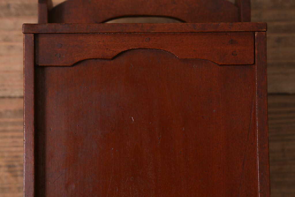 アンティーク雑貨　古道具　大正期　漆塗り　小ぶりなおかもち(岡持ち、木製出前箱、皿箱、収納箱)(R-043193)