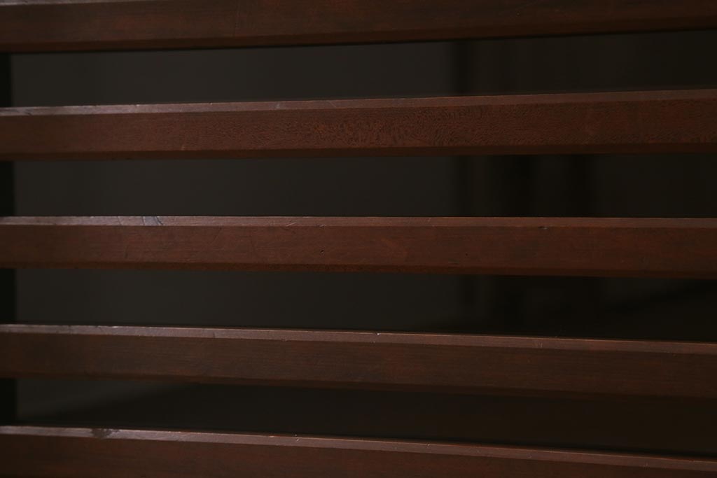 ラフジュ工房オリジナル　古建具リメイク　脚付き　上品な和の風情感じる引き出し付きローボード(戸棚、収納棚、テレビボード)(R-043220)