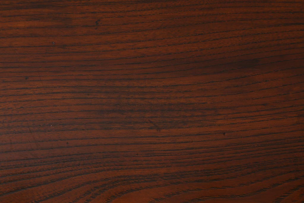 和製アンティーク　昭和初期　総ケヤキ材　力強い杢目が美しい座卓(ローテーブル、センターテーブル)(R-043272)